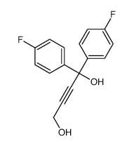 1,1-bis(4-fluorophenyl)but-2-yne-1,4-diol结构式
