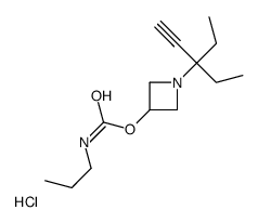 [1-(3-ethylpent-1-yn-3-yl)azetidin-1-ium-3-yl] N-propylcarbamate,chloride结构式