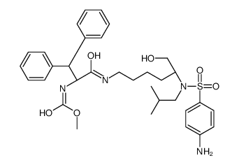N-[(1s)-1-[[[(5s)-5-[[(4-氨基苯基)磺酰基](2-甲基丙基)氨基]-6-羟基己基]氨基]羰基]-2,2-二苯基乙基]氨基甲酸甲酯结构式