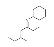 N-cyclohexyl-5-methylhept-4-en-3-imine结构式