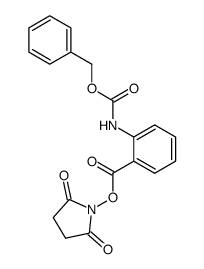 N-hydroxysuccinimidyl 2-carbobenzyloxyaminobenzoate结构式