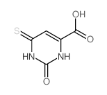 2-oxo-6-sulfanylidene-3H-pyrimidine-4-carboxylic acid structure