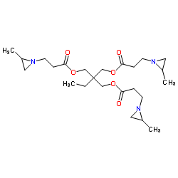 2-(((3-(2-甲基氮丙环-1-基)丙酰基)氧基)甲基)丁烷-1,2-二基 双(3-(2-甲基氮丙环-1-基)丙酸酯)结构式