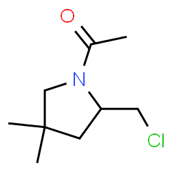 Pyrrolidine,1-acetyl-2-(chloromethyl)-4,4-dimethyl- (9CI)结构式