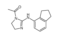 1-acetyl-N-(2,3-dihydro-1H-inden-4-yl)-4,5-dihydro-1H-imidazol-2-amine结构式