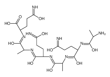 (2S)-5-amino-2-[[(2S)-2-[[(2S)-5-amino-2-[[(2S)-2-[[(2S)-5-amino-2-[[(2S)-2-aminopropanoyl]amino]-5-oxopentanoyl]amino]propanoyl]amino]-5-oxopentanoyl]amino]propanoyl]amino]-5-oxopentanoic acid结构式