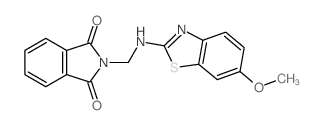 1H-Isoindole-1,3(2H)-dione,2-[[(6-methoxy-2-benzothiazolyl)amino]methyl]- Structure