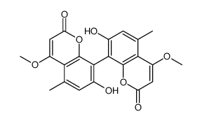 7,7'-Dihydroxy-4,4'-dimethoxy-5,5'-dimethyl-8,8'-bi(2H-1-benzopyran)-2,2'-dione结构式
