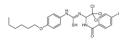 4-iodo-N-[2,2,2-trichloro-1-[(4-hexoxyphenyl)carbamothioylamino]ethyl]benzamide结构式