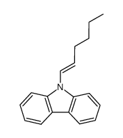 (E)-9-(hex-1-en-1-yl)-9H-carbazole结构式