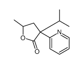 5-methyl-3-propan-2-yl-3-pyridin-2-yloxolan-2-one结构式