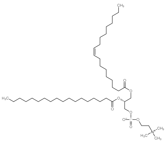 1-油酰-2-硬脂酰基卵磷脂结构式