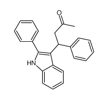 4-phenyl-4-(2-phenyl-1H-indol-3-yl)butan-2-one结构式