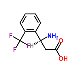 (S)-3-氨基-3-(2-三氟甲基苯基)丙酸结构式