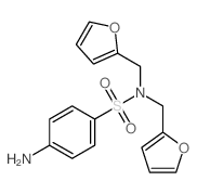 4-amino-N,N-bis(2-furylmethyl)benzenesulfonamide结构式