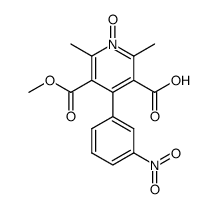 2,6-dimethyl-5-methoxycarbonyl-4-(m-nitrophenyl)pyridine-3-carboxylic acid N-oxide结构式