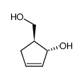 trans-1-hydroxymethyl-2-hydroxy-3-cyclopentene结构式