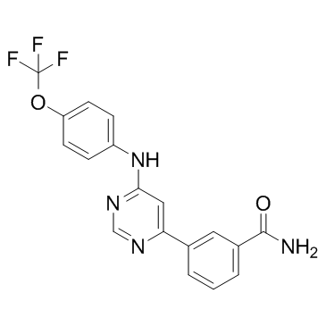 3-[6-[[4-(三氟甲氧基)苯基]氨基]-4-嘧啶基]苯甲酰胺图片
