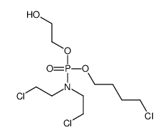 2-[bis(2-chloroethyl)amino-(4-chlorobutoxy)phosphoryl]oxyethanol结构式