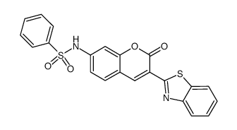 3-(2-benzothiazolyl)-7-(N-phenylsulfonyl)aminocoumarin Structure