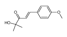 (E)-4-hydroxy-1-(4-methoxyphenyl)-4-methylpent-1-en-3-one结构式