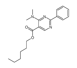 hexyl 4-(dimethylamino)-2-phenylpyrimidine-5-carboxylate Structure