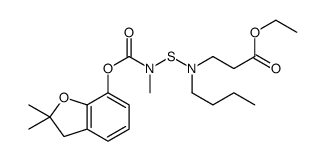 ethyl 3-[butyl-[(2,2-dimethyl-3H-1-benzofuran-7-yl)oxycarbonyl-methylamino]sulfanylamino]propanoate结构式