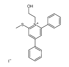 1-(2-hydroxyethyl)-2-(methylthio)-4,6-diphenylpyridin-1-ium iodide结构式