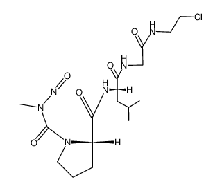N-methyl N-nitrosocarbamoyl L-prolyl L-leucyl glycine chloro-2 ethylamide结构式