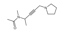 N-methyl-N-(1-methyl-4-pyrrolidino-2-butynyl)acetamide结构式