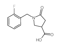 1-(2-氟苄基)-5-氧代吡咯烷-3-羧酸结构式
