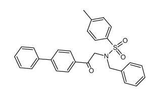 N-(2-([1,1'-biphenyl]-4-yl)-2-oxoethyl)-N-benzyl-4-methylbenzenesulfonamide结构式