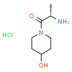 (S)-2-氨基-1-(4-羟基哌啶-1-基)丙-1-酮盐酸盐结构式