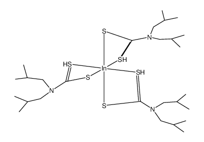 indium(III) tris(di-i-butyldithiocarbamate) Structure