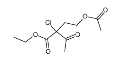 2-(2-acetoxy-ethyl)-2-chloro-acetoacetic acid ethyl ester结构式