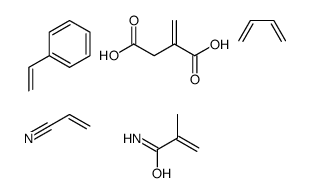 buta-1,3-diene,2-methylidenebutanedioic acid,2-methylprop-2-enamide,prop-2-enenitrile,styrene Structure