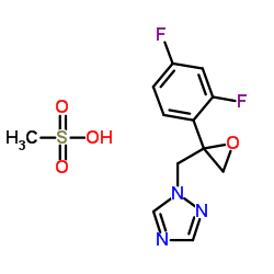 1-[2-(2,4-二氟苯基)-2,3-环氧丙烷]-1H-1,2,4-三氮唑甲磺酸盐结构式