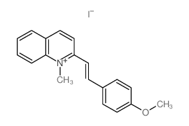 Quinolinium, 2-[2-(4-methoxyphenyl)ethenyl]-1-methyl-, iodide结构式