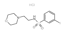 3-碘-n-(2-吗啉-4-乙基)-苯磺酰胺盐酸盐结构式