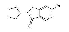 5-溴-2-环戊基异吲哚啉-1-酮结构式