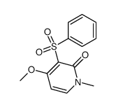 4-methoxy-1-methyl-3-(phenylsulfonyl)pyridin-2(1H)-one结构式