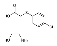 2-aminoethanol,2-(4-chlorophenyl)sulfanylacetic acid结构式