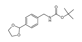tert-butyl [4-(1,3-dioxolan-2-yl)benzyl]carbamate结构式