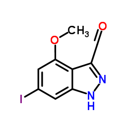 6-Iodo-4-methoxy-1H-indazole-3-carbaldehyde Structure