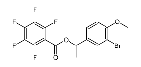 1-(3-bromo-4-methoxyphenyl)ethyl 2,3,4,5,6-pentafluorobenzoate结构式