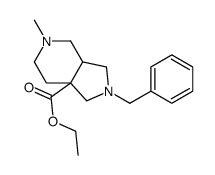 2-苄基-5-甲基八氢-1H-吡咯并[3,4-c]吡啶-7a-羧酸乙酯结构式