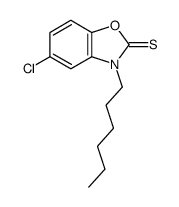 5-chloro-3-hexyl-1,3-benzoxazole-2-thione Structure