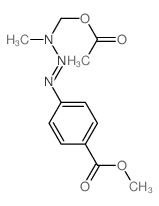 Methyl 4-(3-((acetyloxy)methyl)-3-methyl-1-triazenyl)benzoate结构式