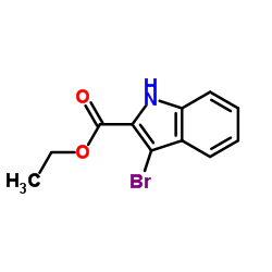 3-溴吲哚-2-羧酸乙酯结构式