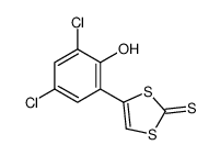 4-(3,5-dichloro-2-hydroxyphenyl)-1,3-dithiole-2-thione结构式